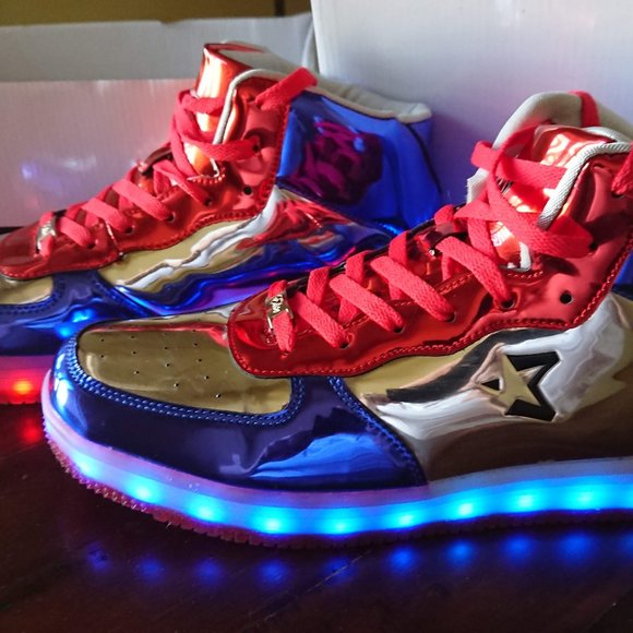 Starbury Independence Day LED Sneakers Size 11 - Picture 1 of 8